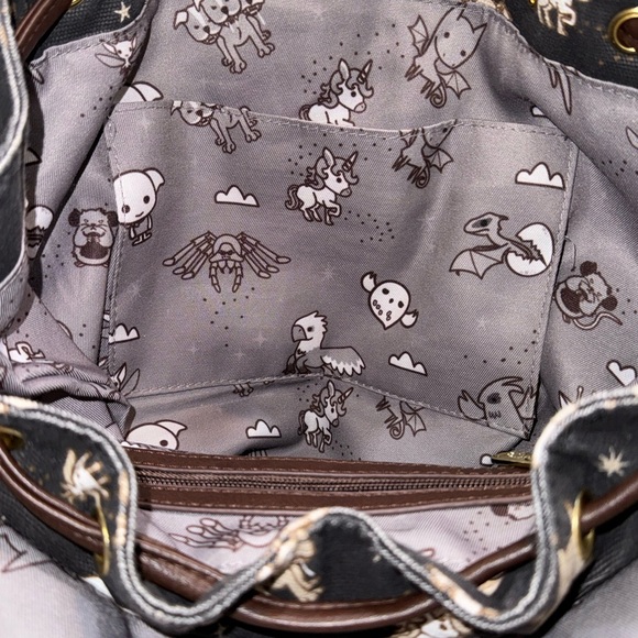 LOUNGEFLY HARRY POTTER CHIBI MAGICAL CREATURE RUCKSACK PREOWNED - Picture 10 of 15